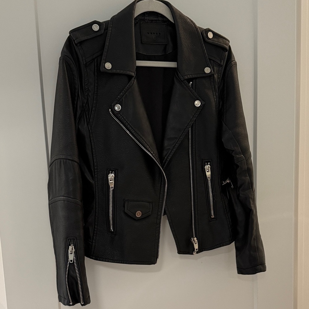 Blank NYC Black Leather Moto Jacket